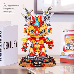 2024新款费米中国龙年限定积木拼装玩具赛博机械龙男孩子六一礼物