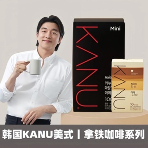 韩国KANU美式速溶黑咖啡卡努中度深度烘焙 带水杯餐具100便携条装