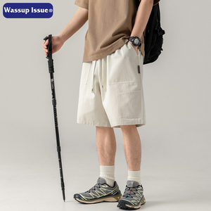 WASSUP ISSUE美式短裤男运动夏季男款2024新款潮牌休闲工装五分裤