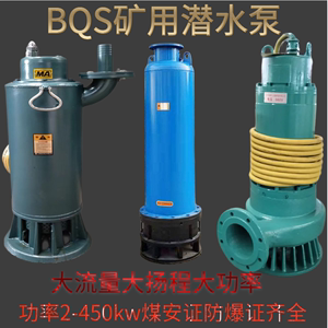 BQS矿用隔爆型潜水排沙泵7.5kw660v煤矿潜水泵防爆排污泵煤安证泵