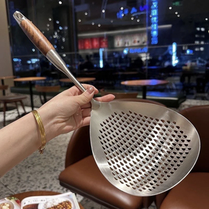 捞面漏勺德国家用厨房捞勺不锈钢煮面漏勺厨房用具厨房专用沥水勺