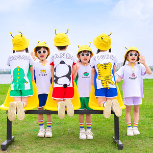 六一儿童演出服幼儿园卡通动物班服啦啦队表演小学生运动会服装夏