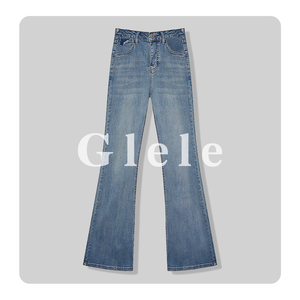 Glele私服【腿精微喇裤】设计师款口袋显瘦大长腿喇叭裤牛仔长裤