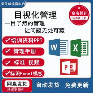 精益生产现场可视化管理TPS目视化管理PPT培训手册资料看板标识电