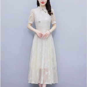 新中式高端改良旗袍长裙子女夏季2024新款端庄优雅时尚国风连衣裙