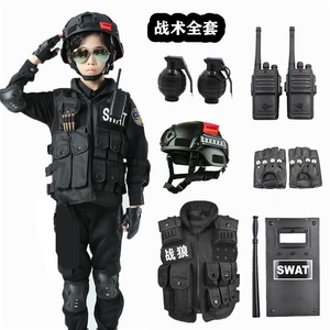 儿童警察童装警男童特警小军装警官特种兵套装幼儿园角色扮演服装