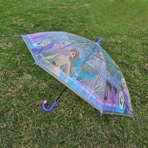 爱沙公主小童伞冰雪奇缘透明伞幼儿园雨伞女小学生长柄伞爱莎雨具