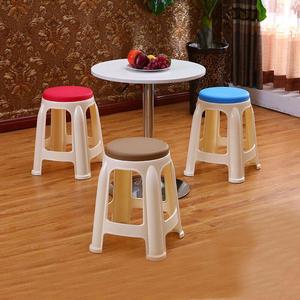 包邮双色加厚塑料凳子防滑凳餐桌凳加厚方凳成人椅子高圆换鞋凳