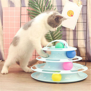 猫咪玩具猫猫转盘球三层益智老鼠逗猫棒幼猫爱玩宠物猫抓玩具用品