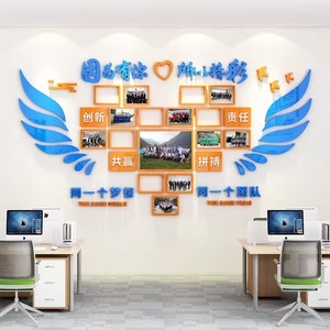 公司优秀员工风采展示照片墙贴企业团队励志文化墙相框办公室装饰