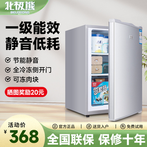 冰熊小冰柜家用小型储奶冰箱母乳专用立式冰柜侧开门全冷冻小冰箱