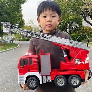 儿童玩具遥控消防救援车超大号可喷水升降男孩仿真救火工程云梯车