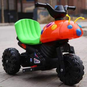 2024新款甲壳虫儿童电动车摩托车电动三轮车小孩男女宝宝可坐玩具