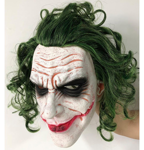 万圣节面具全脸恐怖小丑回魂面具头套Joker杰昆COS面罩男化妆道具
