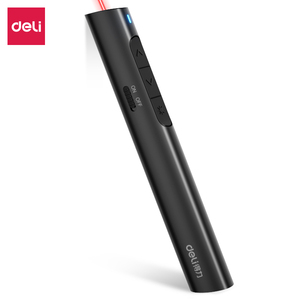得力2801可充电激光笔一体式ppt投影仪翻页笔电子教鞭 红外线笔