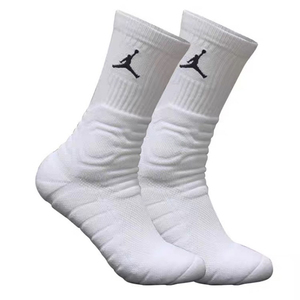 2双装飞人篮球袜NBA高筒防滑毛巾底加厚吸汗男中筒袜子实战运动袜