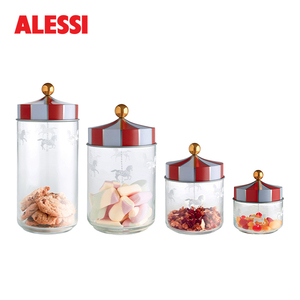 意大利ALESSI欧式创意马戏团玻璃密封罐糖果饼干收纳厨房家用