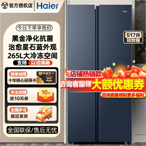 Haier/海尔 BCD-517WLHSSEDB9双开门新一级双变频巨能冻冰箱620升