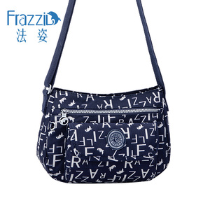 Frazzil/法姿女包斜挎包新款休闲尼龙帆布包简约单肩时尚小新月包