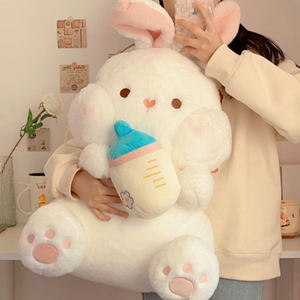网红奶瓶兔公仔毛绒玩具小白兔抱枕生日礼物抱睡女生睡觉兔子玩偶