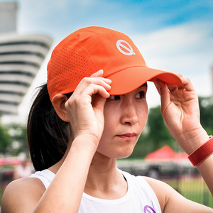 马拉松专业跑步帽子 QINKUNG轻功体育圆顶遮阳防晒棒球帽男女