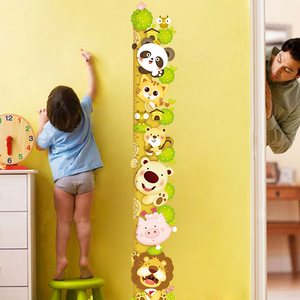 儿童量身高尺门墙贴纸整张可移除不伤墙宝宝测量小孩卡通身高贴画
