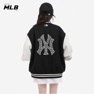 MLB&NY官方棒球服女2023年新款宽松美式潮牌男飞行员夹克加绒外套