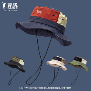 渔夫帽防水速干遮阳帽防紫外线夏季户外钓鱼防晒帽透气可折叠帽子