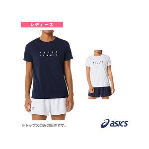 日本直邮ASICS 网球羽毛球服女式 干短袖衬衫女式2042A259