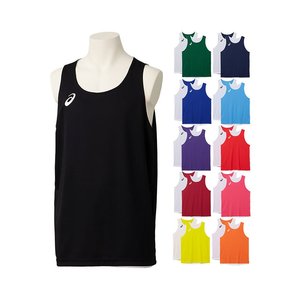日本直邮ASICS 男式女式青少年双面衬衫篮球服上衣无袖吸汗速干黑