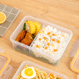 米派迪简约微波炉用分格饭盒女学生塑料食堂餐盒上班族水果便当盒