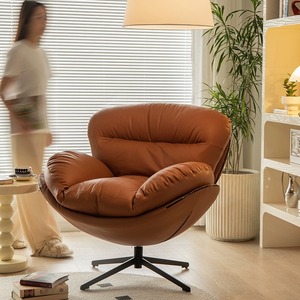 北欧极简休闲椅设计师单人沙发椅懒人沙发单椅客厅旋转躺椅蛋壳椅