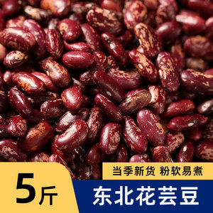 2023年东北特产花芸豆玉米碴干货新鲜豆类杂粮扁豆紫云豆饭豆5斤
