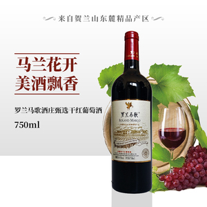 宁夏贺兰山东麓红寺堡产区罗兰马歌酒庄赤霞珠干红葡萄酒2020