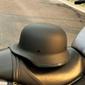 3C认证摩托车头盔男街车巡航大码半盔复古个性机车夏季大兵瓢盔女