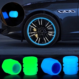 New Luminous Car Tire Valve Caps Wheel Tyre Rim Stem vers Du