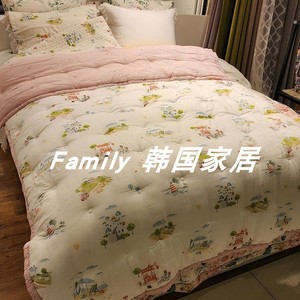 韩国高端床品代购Elle儿童莫代尔棉一体被床盖枕套柔软亲肤 床品