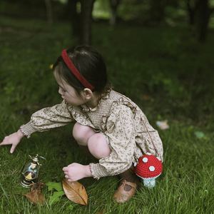 网红儿童小挎包女童手工编织小包配饰女孩斜挎包卡通蘑菇单肩包潮