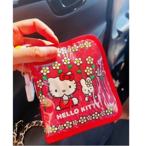 日本中古hello kitty卡包零钱包证件包女款大容量学生校园卡收纳