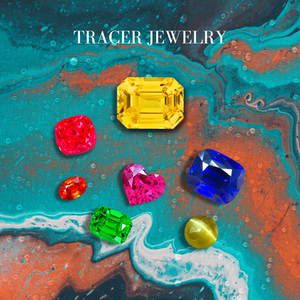 Tracer Jewelry彩色宝石天然蓝宝石红宝石祖母绿沙弗莱绝地武士
