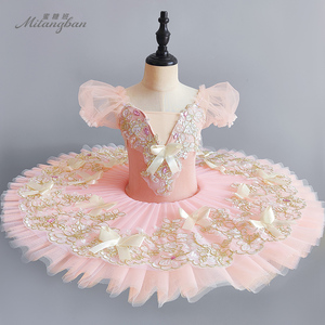 芭蕾舞裙女童小天鹅舞蹈演出服儿童专业蓬蓬裙高端新款公主裙粉色