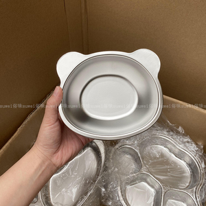 304不锈钢卡通小熊宝宝辅食碗自主进食专用饭碗米糊碗儿童专用碗