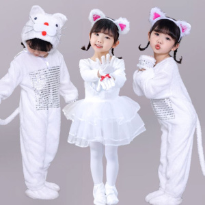 小猫演出服儿童学猫叫小花猫粘人的猫小猫咪咪服装快乐星猫演出服