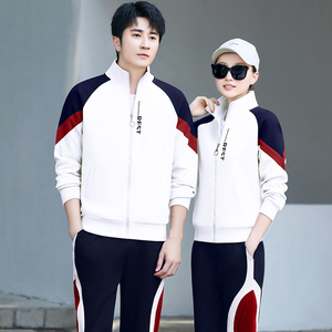 阿迪达卫衣男秋冬季时尚休闲情侣运动套装男女团体韩版跑步三件套