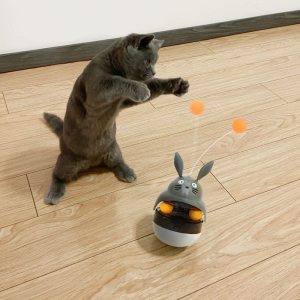 日本进口MUJIE猫玩具自嗨解闷神器逗猫棒猫咪不倒翁宠物猫玩具球