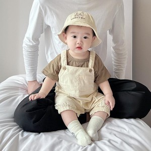 法国MXAG0一2岁宝宝短袖背带裤套装洋气男女儿童新生婴儿衣服纯棉