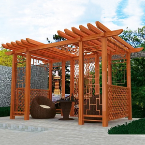 铝合金葡萄架户外庭院设计别墅阳台遮雨棚花园仿木纹长廊天台花架