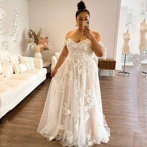 Plus Size Wedding Dress 2022 Sweetheart Off The Shoulder App