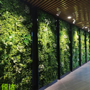 仿真立体植物墙绿植高端轻奢造景绿色塑料假花草墙面装饰室内隔断