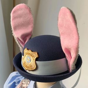 迪士尼疯狂动物城装备兔子警官帽子cos兔耳朵头饰洛丽塔装饰朱迪